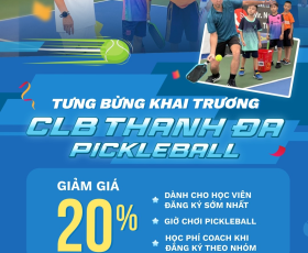  Hot CLB Thanhđapickleball Khai giảng các khóa đào tạo cho trẻ em từ 6-15 tuổi và cho người lớn với nhiều ưu đãi hấp dẫn.